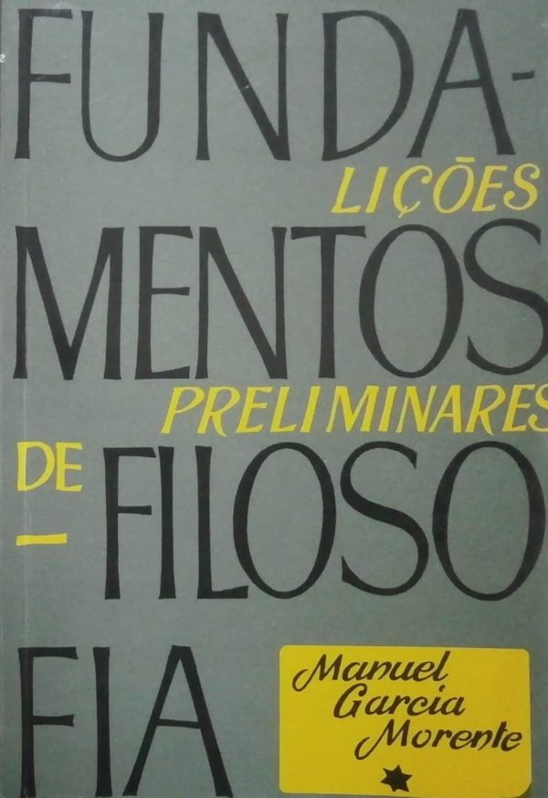 Fundamentos de Filosofia: lições preliminares